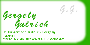 gergely gulrich business card